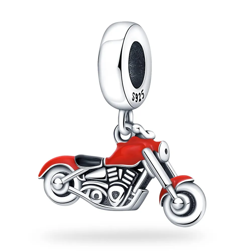 KUNSIR Bead Charm in Argento Sterling 925 con Cubic Zirconia per Braccialetti e Collane Europei - immagine 1