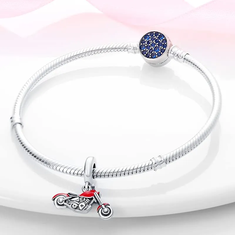 KUNSIR Bead Charm in Argento Sterling 925 con Cubic Zirconia per Braccialetti e Collane Europei - immagine 3