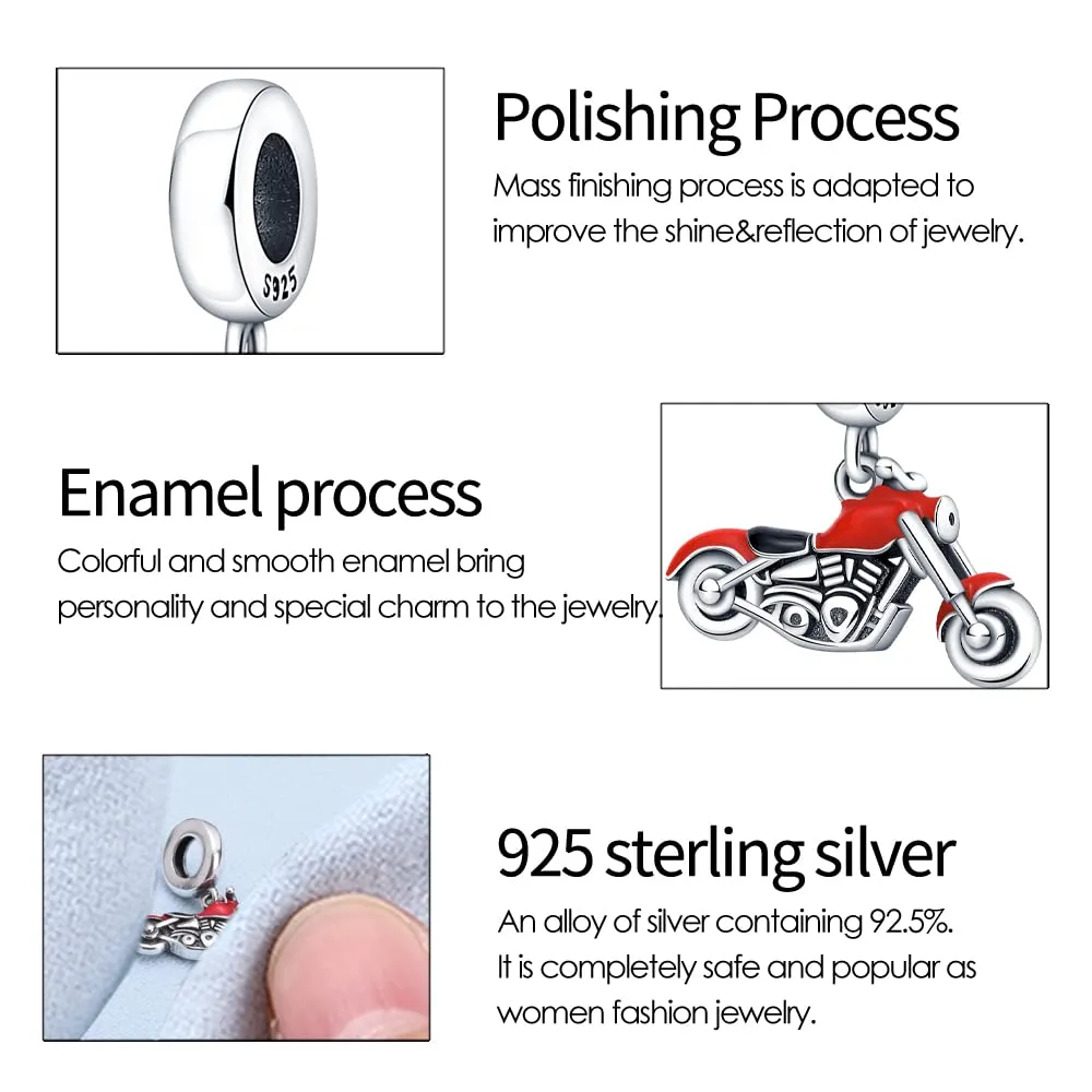 KUNSIR Bead Charm in Argento Sterling 925 con Cubic Zirconia per Braccialetti e Collane Europei - immagine 4