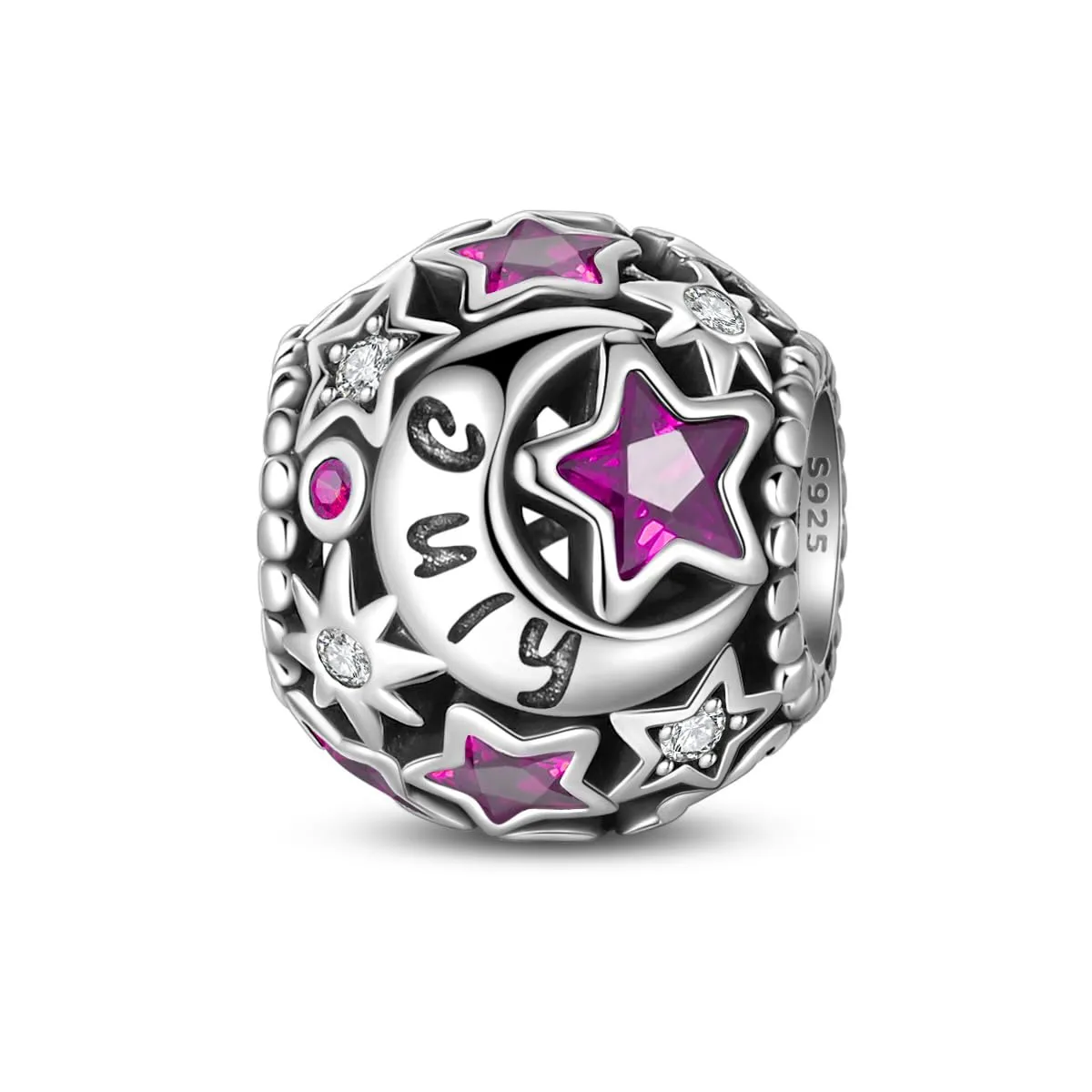 Pandach Bead Charm in Argento Sterling 925 con Cubic Zirconia per Braccialetti e Collane europei - immagine 1