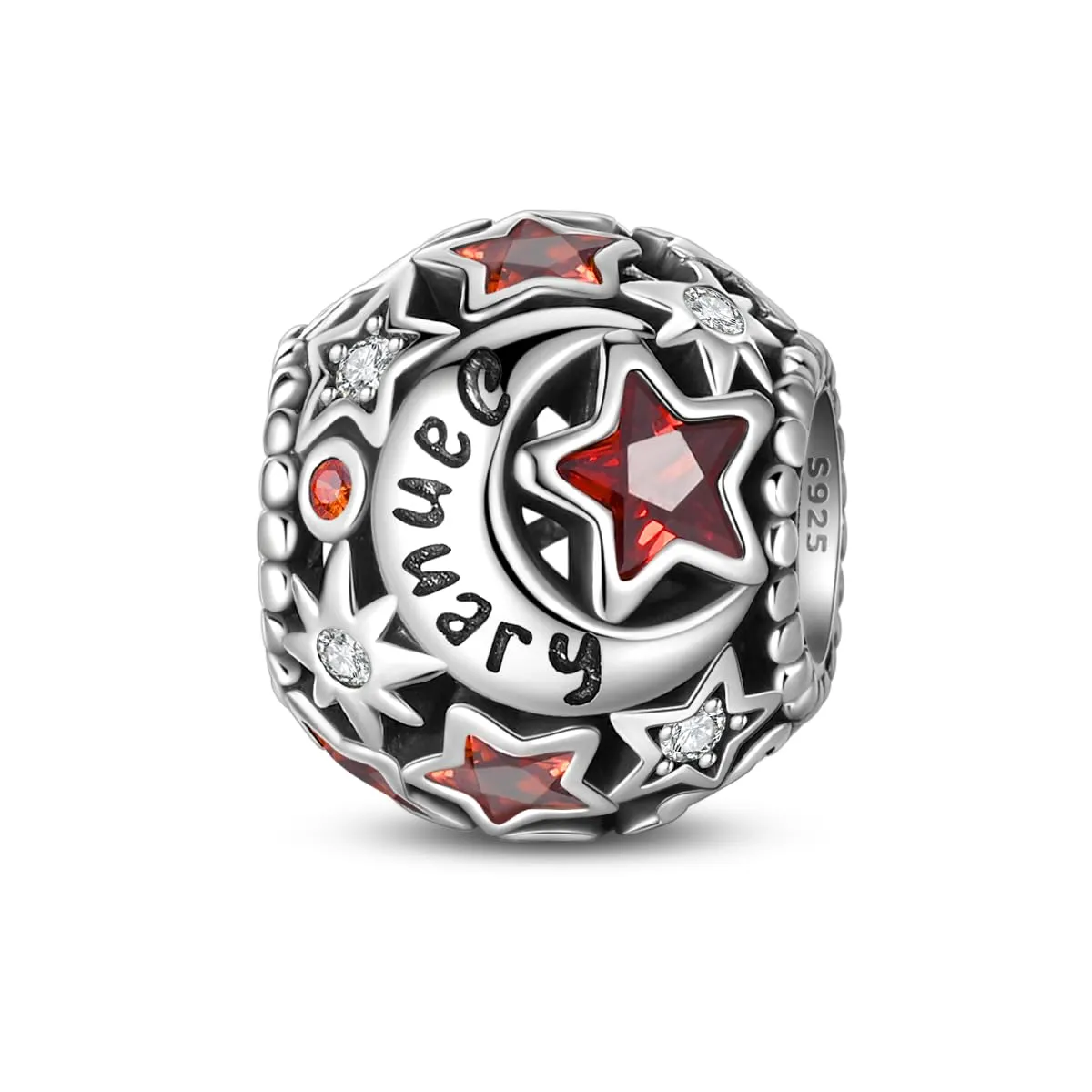 Pandach Bead Charm in Argento Sterling 925 con Cubic Zirconia, Compatibile con Braccialetti e Collane Europei - immagine 1