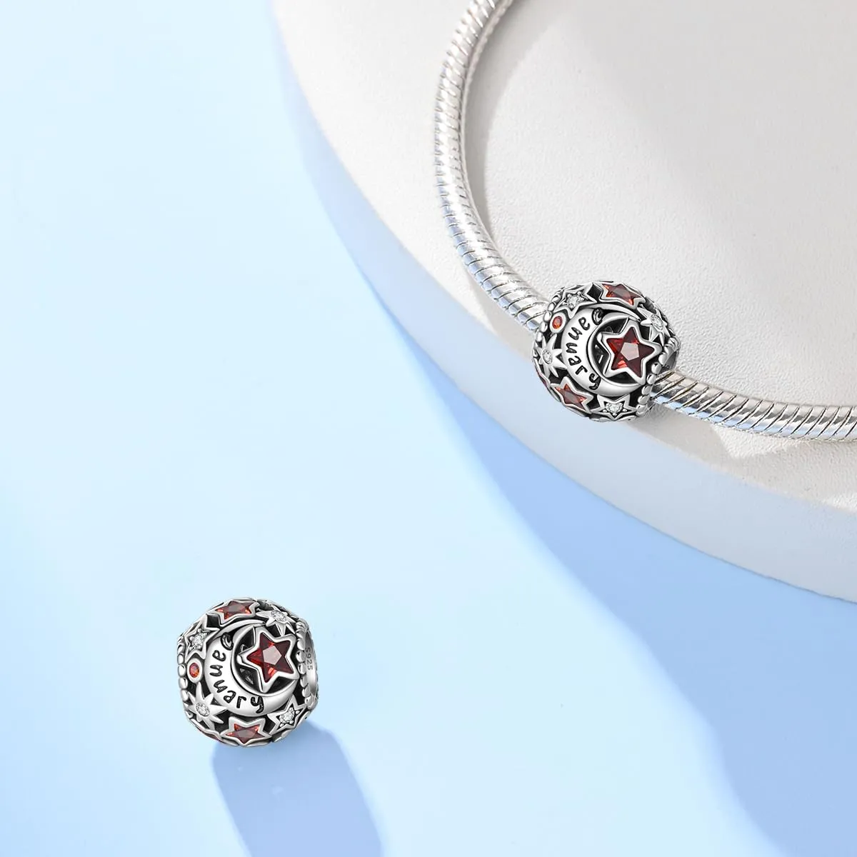Pandach Bead Charm in Argento Sterling 925 con Cubic Zirconia, Compatibile con Braccialetti e Collane Europei - immagine 3