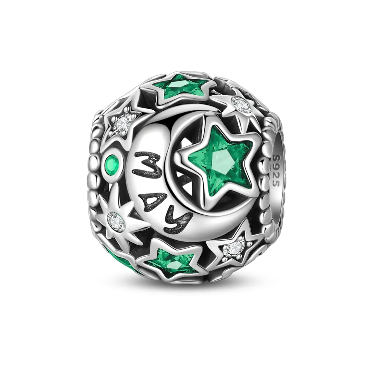 Pandach Bead Charm in Argento Sterling 925 con Cubic Zirconia per Braccialetti e Collane Europee - immagine 1