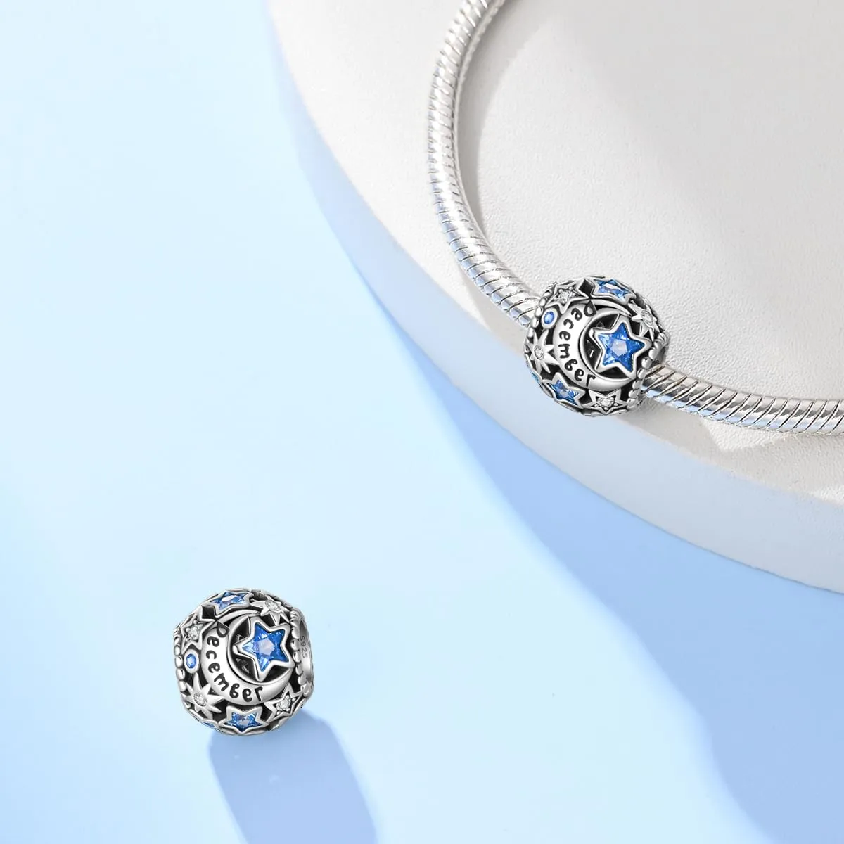 Pandach Bead Charm in Argento Sterling 925 con Cubic Zirconia per Braccialetti e Collane Europei - immagine 3