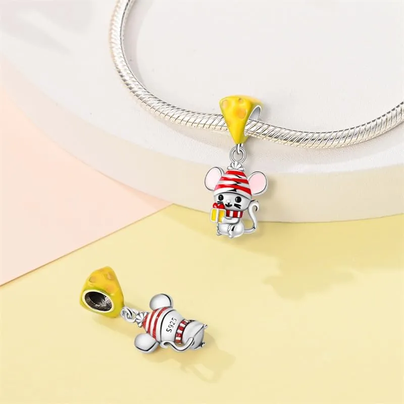 KUNSIR Bead Charm Ciondolo Argento Sterling 925 con Cubic Zirconia per Braccialetti e Collane Europei - immagine 2