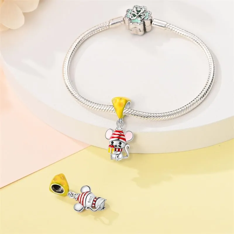 KUNSIR Bead Charm Ciondolo Argento Sterling 925 con Cubic Zirconia per Braccialetti e Collane Europei - immagine 3