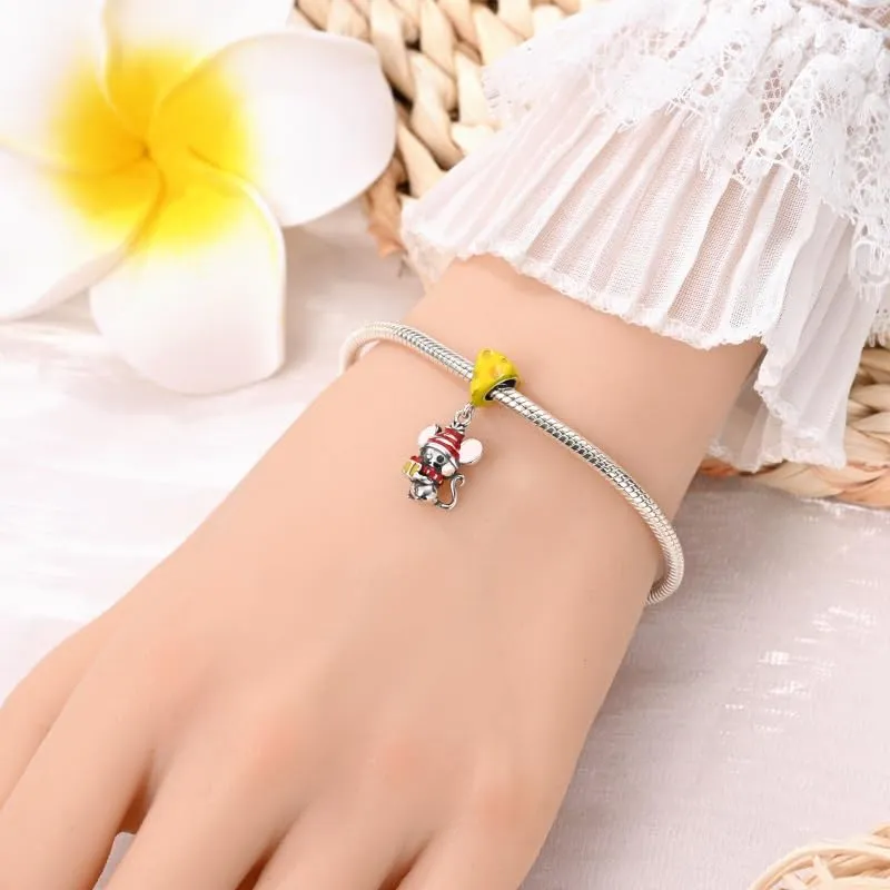KUNSIR Bead Charm Ciondolo Argento Sterling 925 con Cubic Zirconia per Braccialetti e Collane Europei - immagine 4
