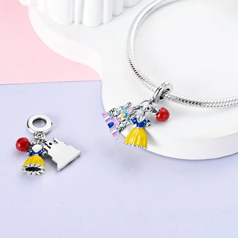 KUNSIR Ciondolo in Argento Sterling 925 con Cubic Zirconia, Compatibile con Braccialetti e Collane Europei - immagine 2