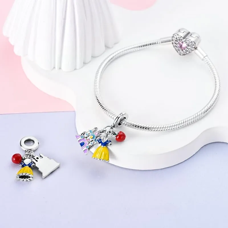 KUNSIR Ciondolo in Argento Sterling 925 con Cubic Zirconia, Compatibile con Braccialetti e Collane Europei - immagine 3