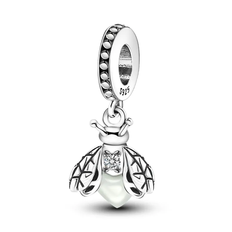 KUNSIR Bead Charm in Argento Sterling 925 con Cubic Zirconia per Braccialetti e Collane Europei - immagine 1