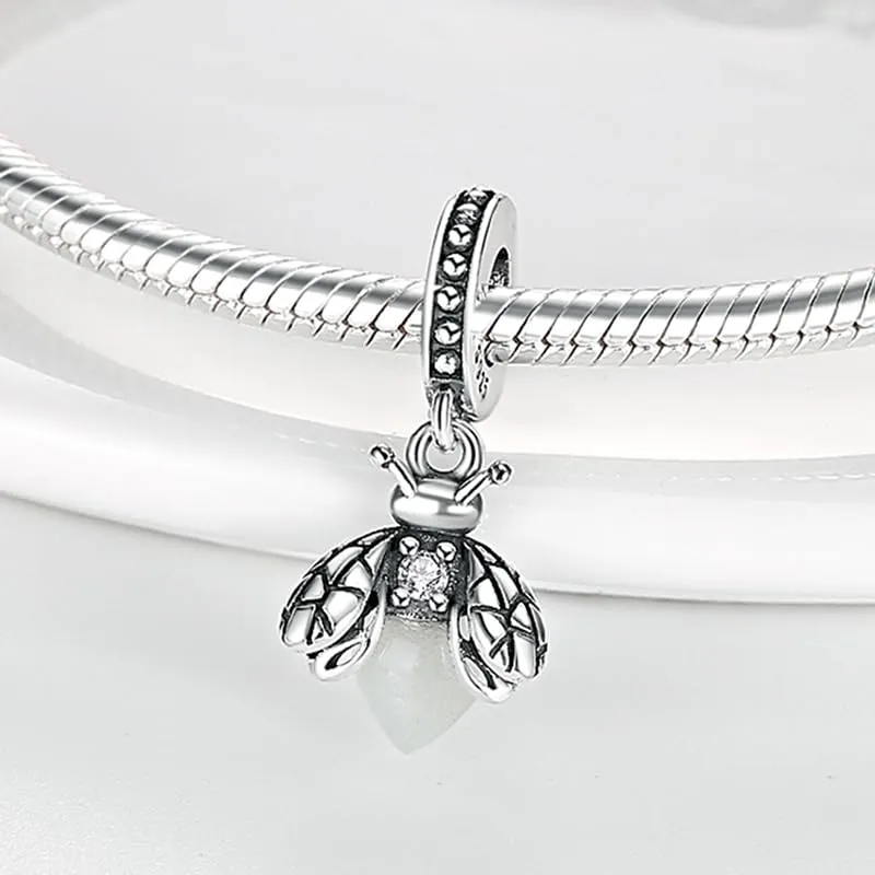 KUNSIR Bead Charm in Argento Sterling 925 con Cubic Zirconia per Braccialetti e Collane Europei - immagine 2