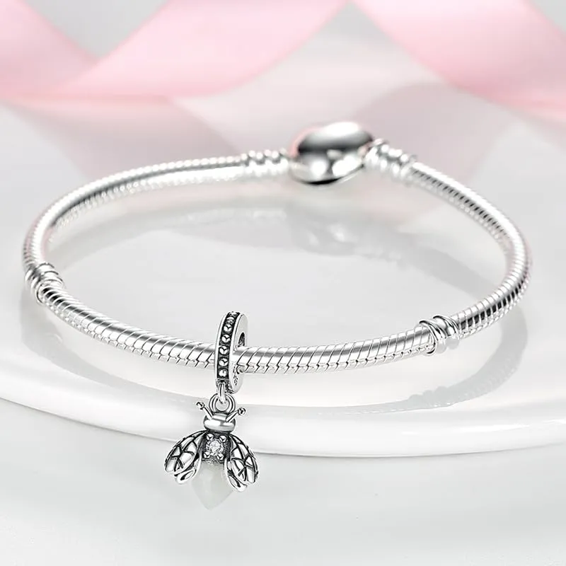 KUNSIR Bead Charm in Argento Sterling 925 con Cubic Zirconia per Braccialetti e Collane Europei - immagine 3