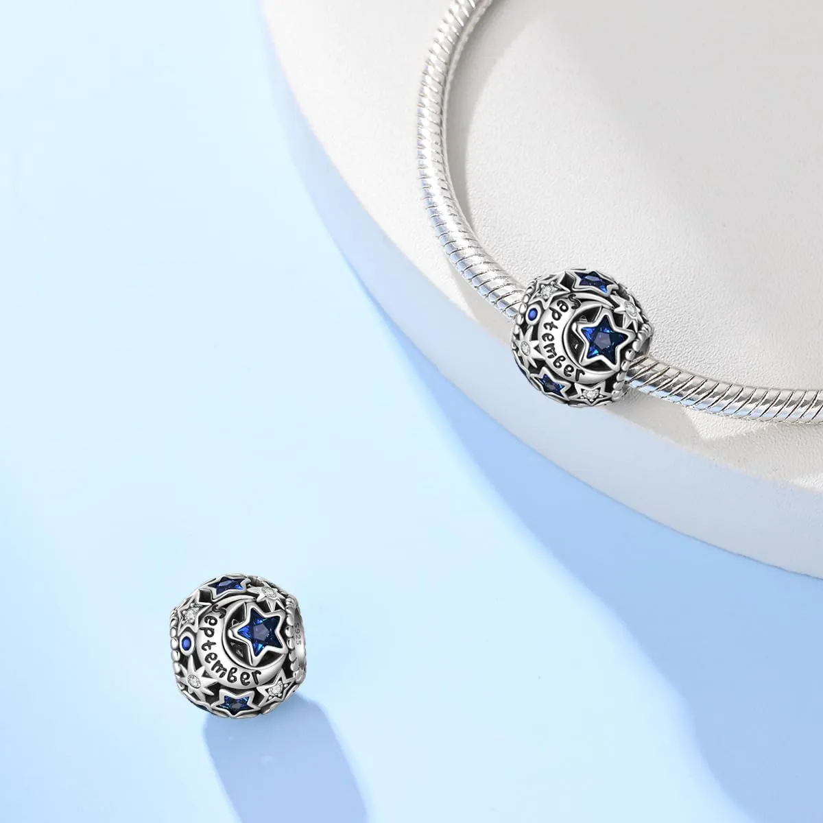 Pandach Bead Charm in Argento Sterling 925 con Cubic Zirconia per Braccialetti e Collane Europei - immagine 4