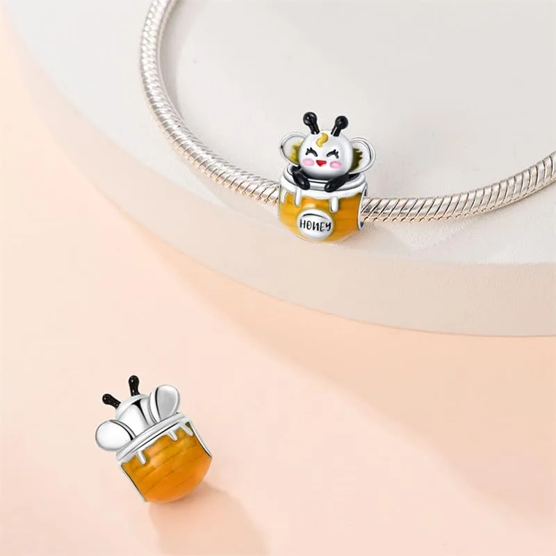 KUNSIR Bead Charm in Argento Sterling 925 con Cubic Zirconia per Braccialetti e Collane Europee - immagine 2