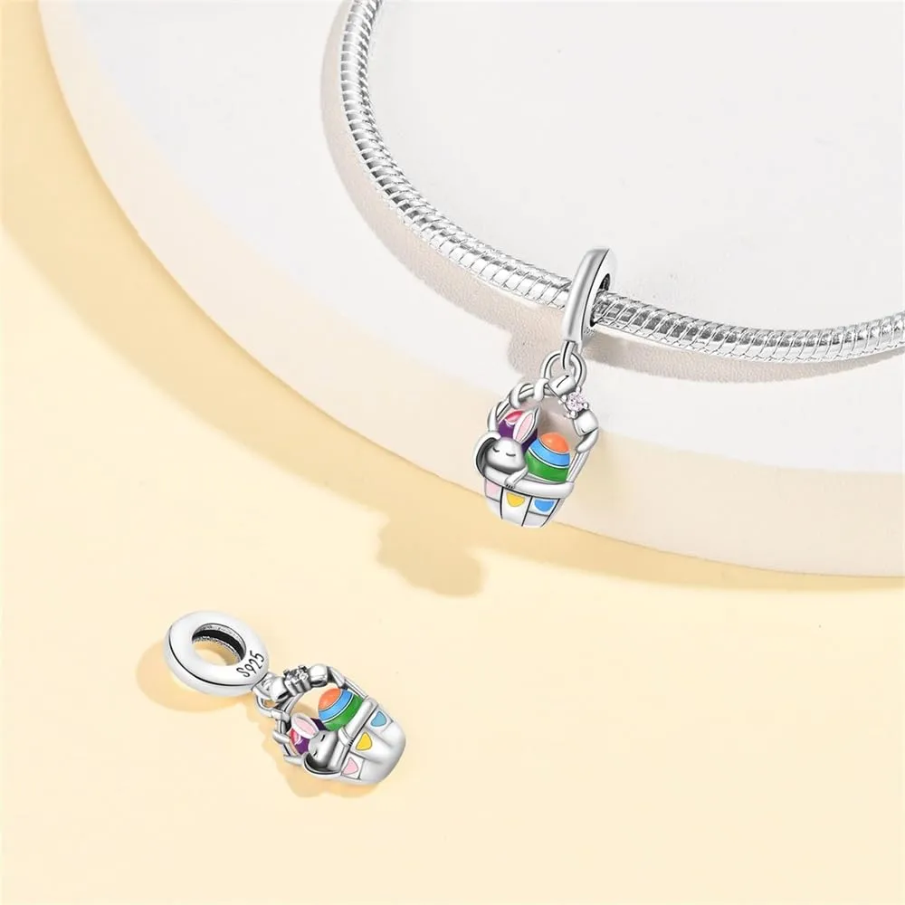 KUNSIR Bead Charm in Argento Sterling 925 con Cubic Zirconia per Braccialetti e Collane Europei - immagine 2
