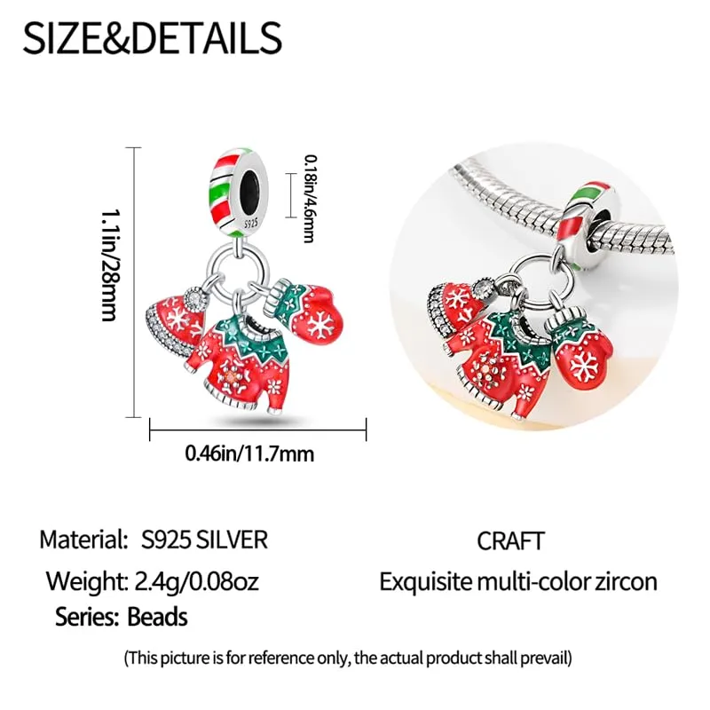 KUNSIR Bead Charm Ciondolo in Argento Sterling 925 con Cubic Zirconia per Braccialetti e Collane Europei - immagine 5