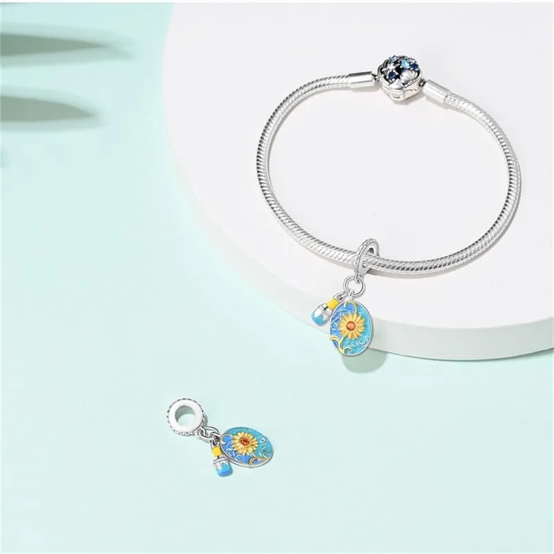 KUNSIR Bead Charm in Argento Sterling 925 con Cubic Zirconia per Braccialetti e Collane Europei - immagine 3