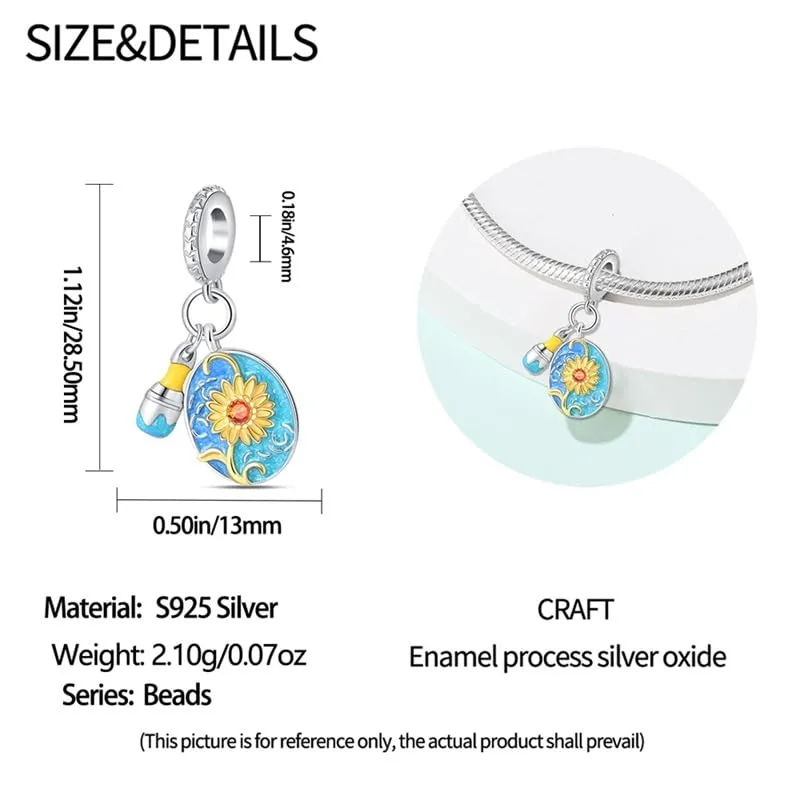 KUNSIR Bead Charm in Argento Sterling 925 con Cubic Zirconia per Braccialetti e Collane Europei - immagine 5