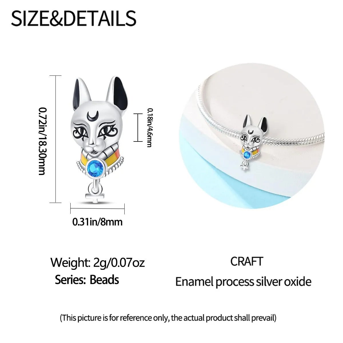 KUNSIR Bead Charm Ciondolo Argento Sterling 925 con Cubic Zirconia per Braccialetti e Collane Europei - immagine 5