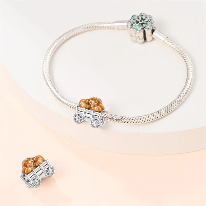 KUNSIR Bead Charm Ciondolo Argento Sterling 925 con Cubic Zirconia per Braccialetti e Collane Europei - immagine 3