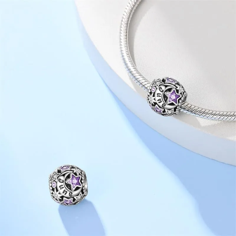 Pandach Bead Charm in Argento Sterling 925 con Cubic Zirconia, Compatibile con Braccialetti e Collane Europei - immagine 2
