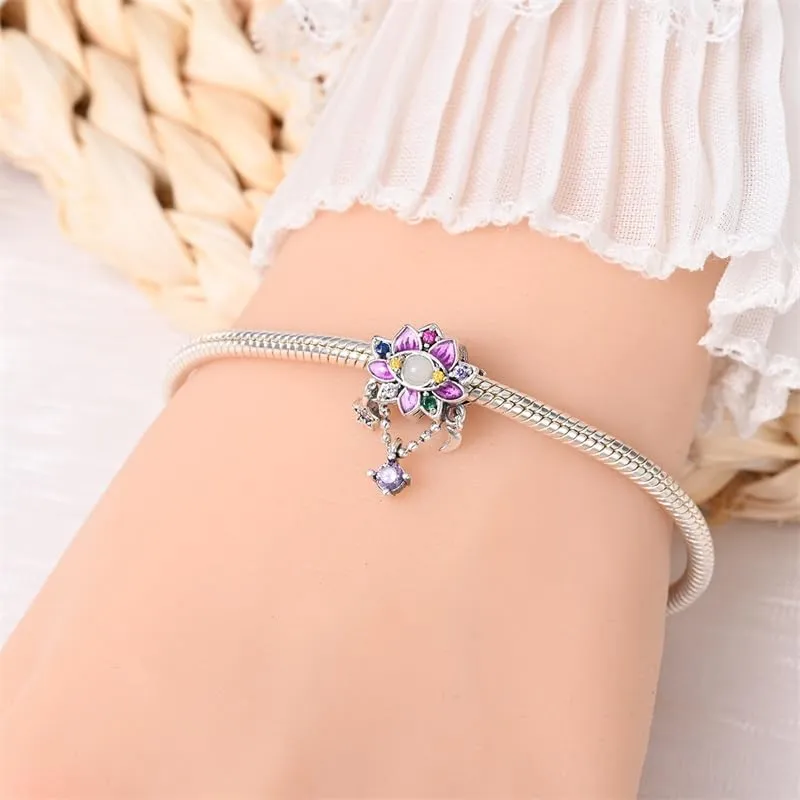 Pandach Bead Charm in Argento Sterling 925 con Cubic Zirconia per Braccialetti e Collane Europei - immagine 5