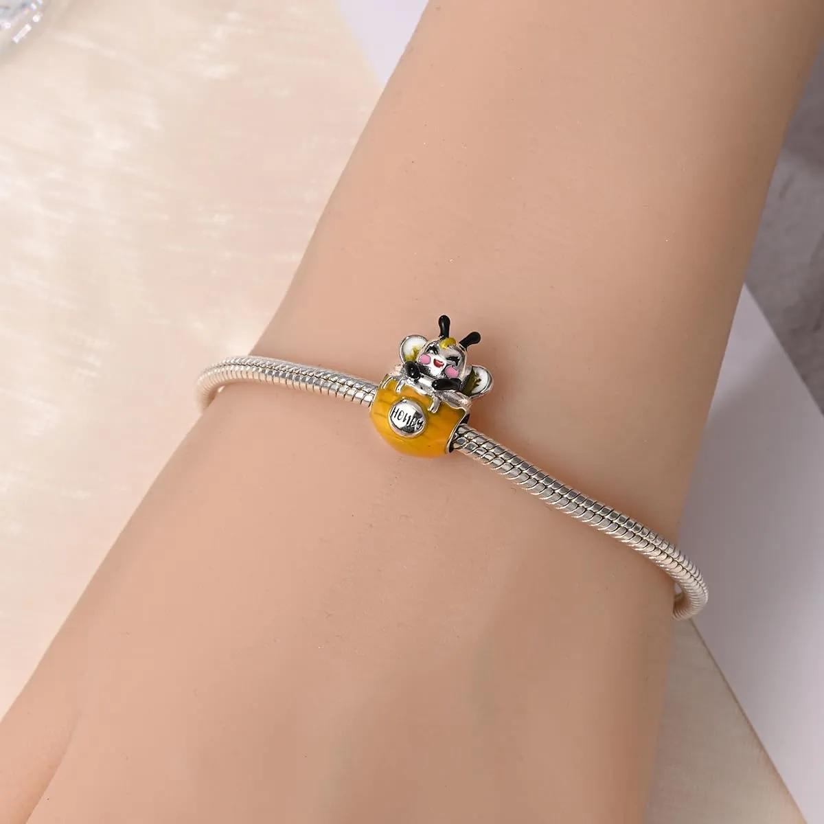 Pandach Bead Charm in Argento Sterling 925 con Cubic Zirconia per Braccialetti e Collane Europee - immagine 4