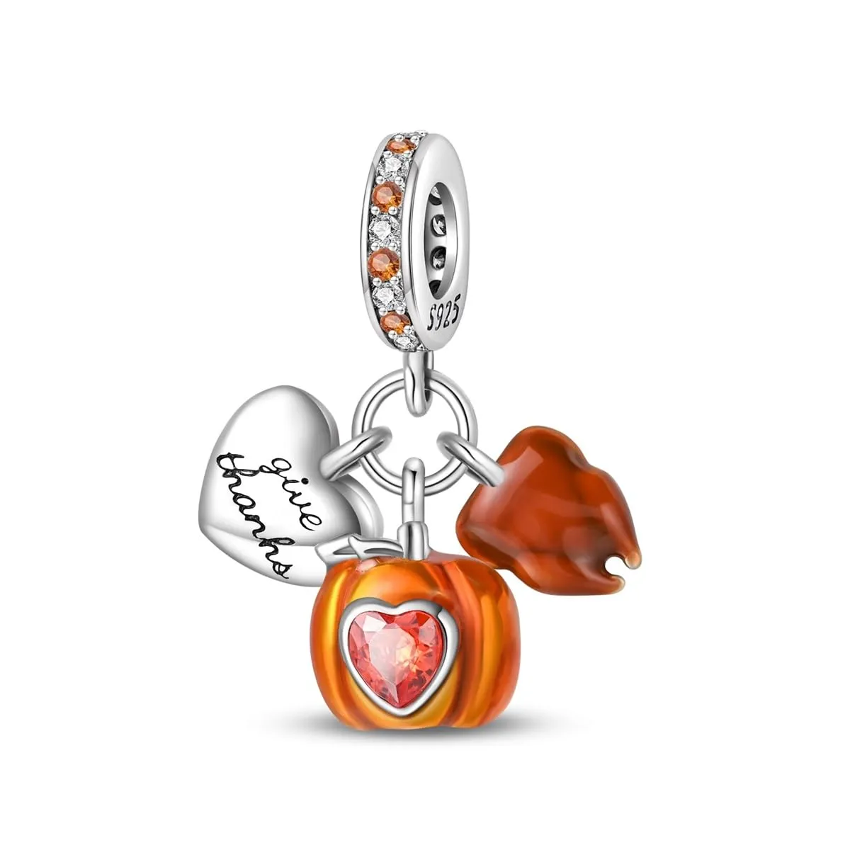 Pandach Bead Charm in Argento Sterling 925 con Cubic Zirconia per Braccialetti e Collane europei - immagine 1
