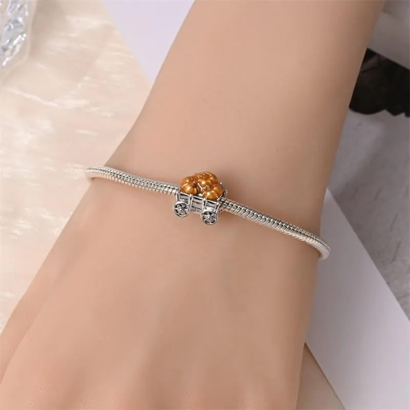 Pandach Bead Charm Ciondolo Argento Sterling 925 con Cubic Zirconia per Braccialetti e Collane European Style - immagine 4