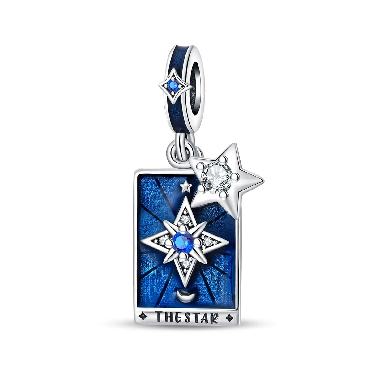 KUNSIR Bead Charm in Argento Sterling 925 con Cubic Zirconia per Braccialetti e Collane Europee - immagine 1