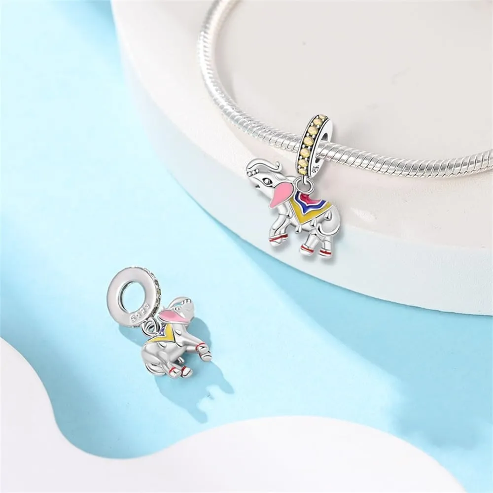 KUNSIR Bead Charm Ciondolo Argento Sterling 925 con Cubic Zirconia per Braccialetti e Collane Europei - immagine 2