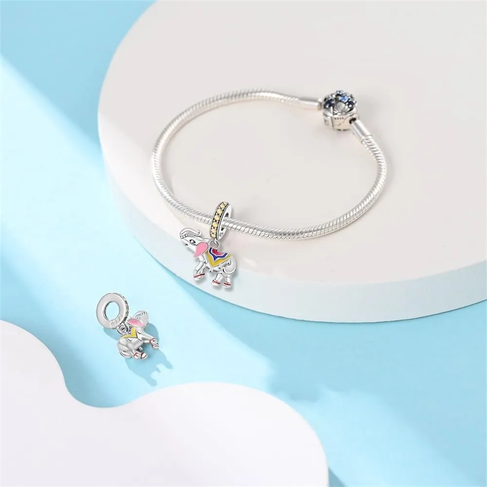 KUNSIR Bead Charm Ciondolo Argento Sterling 925 con Cubic Zirconia per Braccialetti e Collane Europei - immagine 3