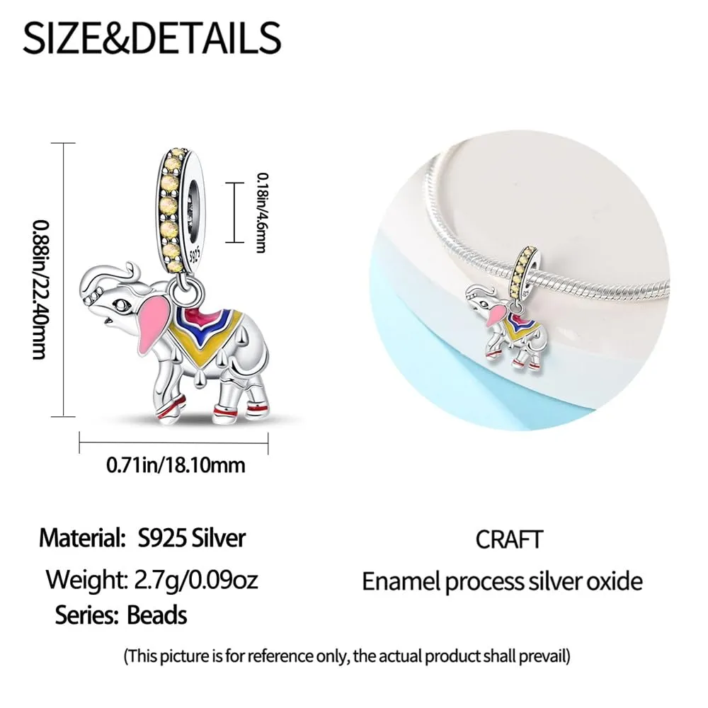 KUNSIR Bead Charm Ciondolo Argento Sterling 925 con Cubic Zirconia per Braccialetti e Collane Europei - immagine 5