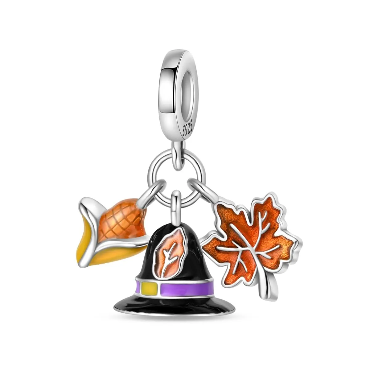 Pandach Bead Charm Ciondolo Argento Sterling 925 con Cubic Zirconia per Braccialetti e Collane Europei - immagine 1