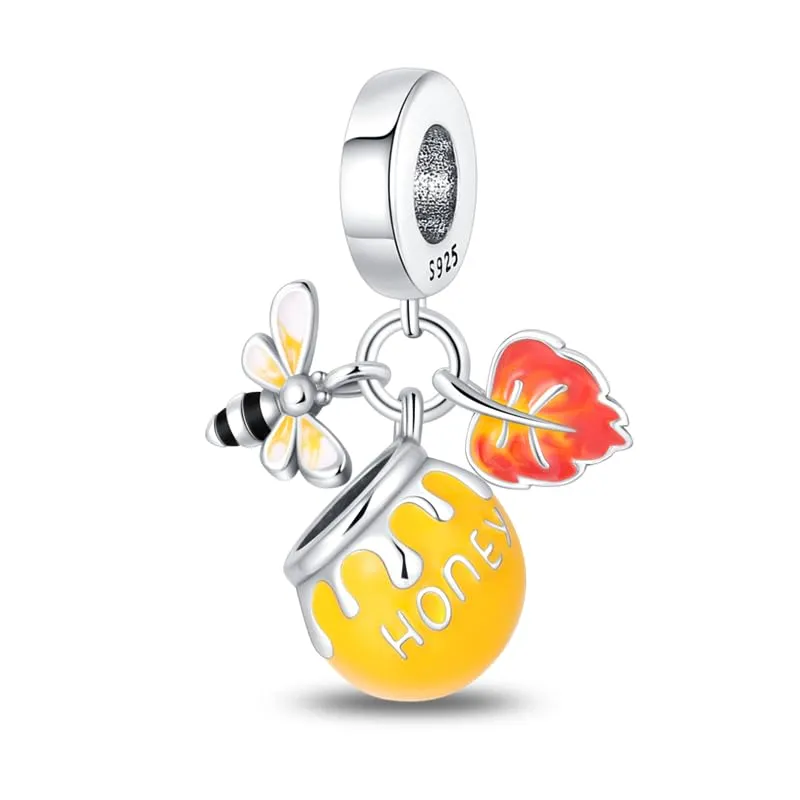 Pandach Bead Charm Ciondolo Argento Sterling 925 con Cubic Zirconia per Braccialetti e Collane Europei - immagine 1