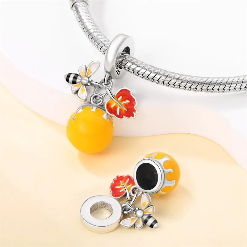 Pandach Bead Charm Ciondolo Argento Sterling 925 con Cubic Zirconia per Braccialetti e Collane Europei - immagine 2