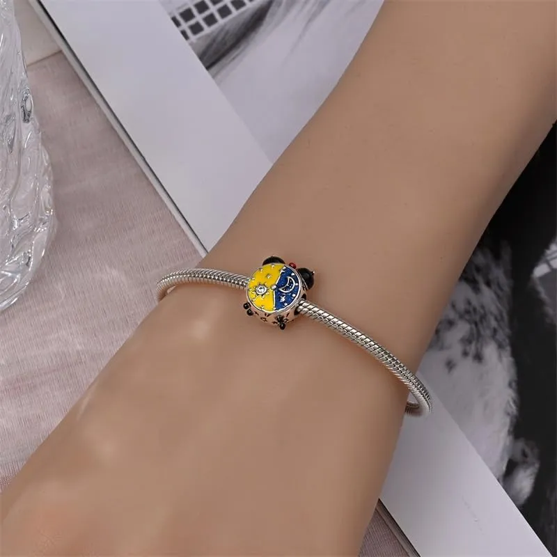 Pandach Bead Charm in Argento Sterling 925 con Cubic Zirconia per Braccialetti e Collane Europei - immagine 4
