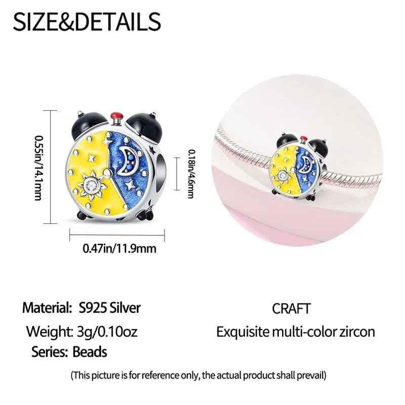 Pandach Bead Charm in Argento Sterling 925 con Cubic Zirconia per Braccialetti e Collane Europei - immagine 5