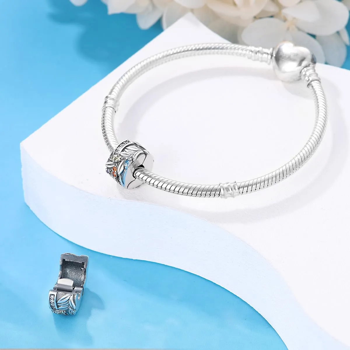 KUNSIR Bead Charm in Argento Sterling 925 con Cubic Zirconia per Braccialetti e Collane Europei - immagine 3