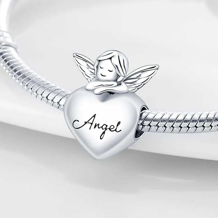 KUNSIR Bead Charm Ciondolo Argento Sterling 925 con Cubic Zirconia per Pandora Braccialetti e Collane Europei - immagine 2