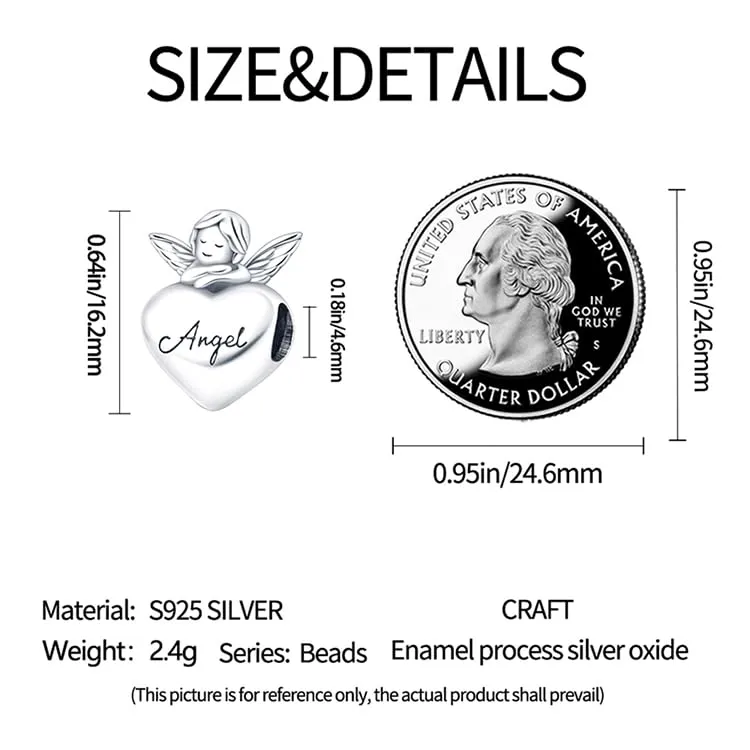 KUNSIR Bead Charm Ciondolo Argento Sterling 925 con Cubic Zirconia per Pandora Braccialetti e Collane Europei - immagine 5