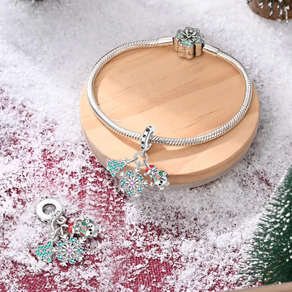 Pandach Bead Charm in Argento Sterling 925 con Cubic Zirconia per Braccialetti e Collane Europei - immagine 3