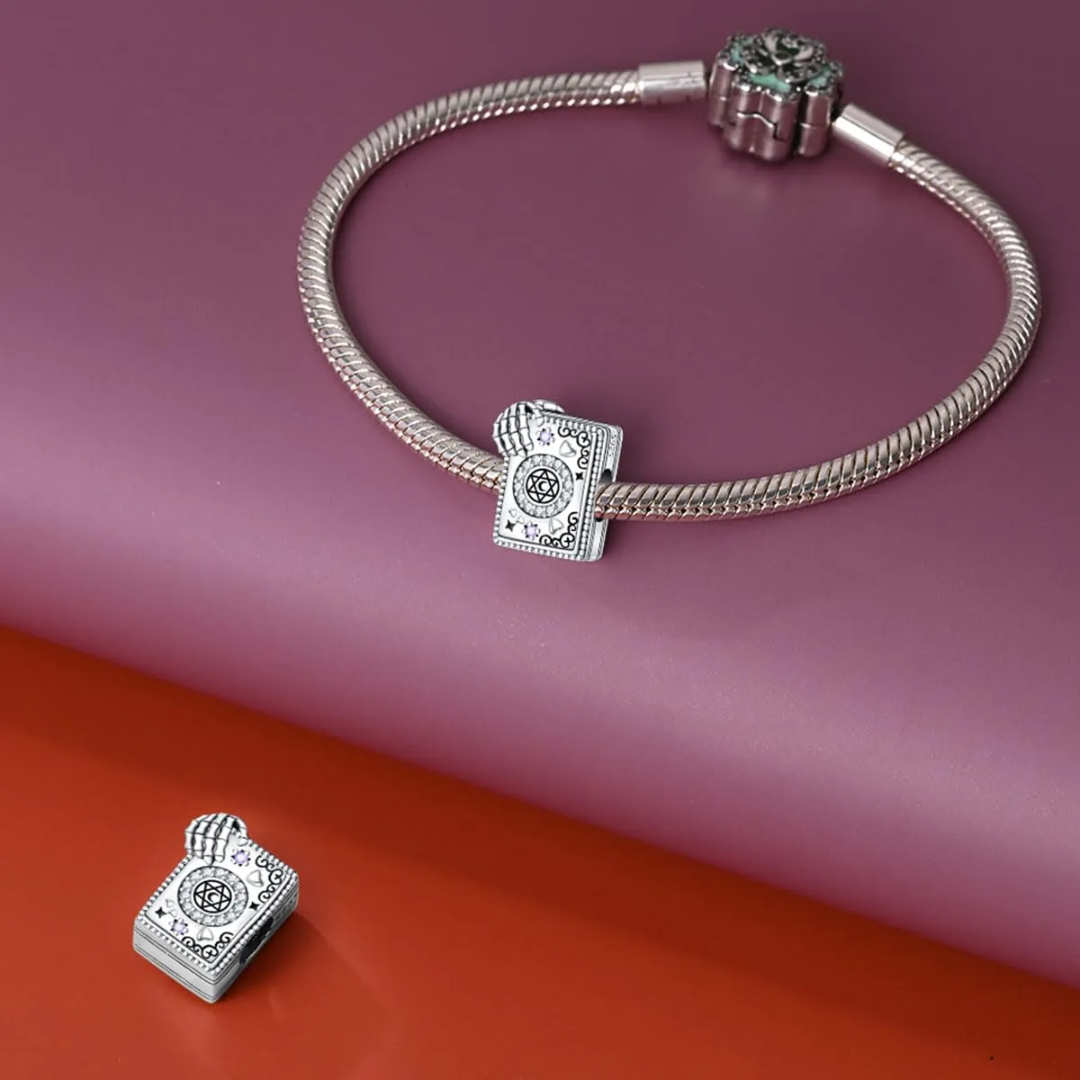 Pandach Bead Charm in Argento Sterling 925 con Cubic Zirconia per Braccialetti e Collane Europei - immagine 3
