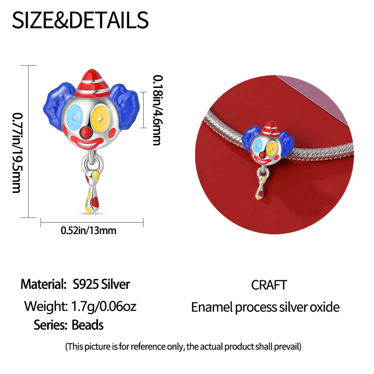 Pandach Bead Charm in Argento Sterling 925 con Cubic Zirconia per Braccialetti e Collane Europei - immagine 5