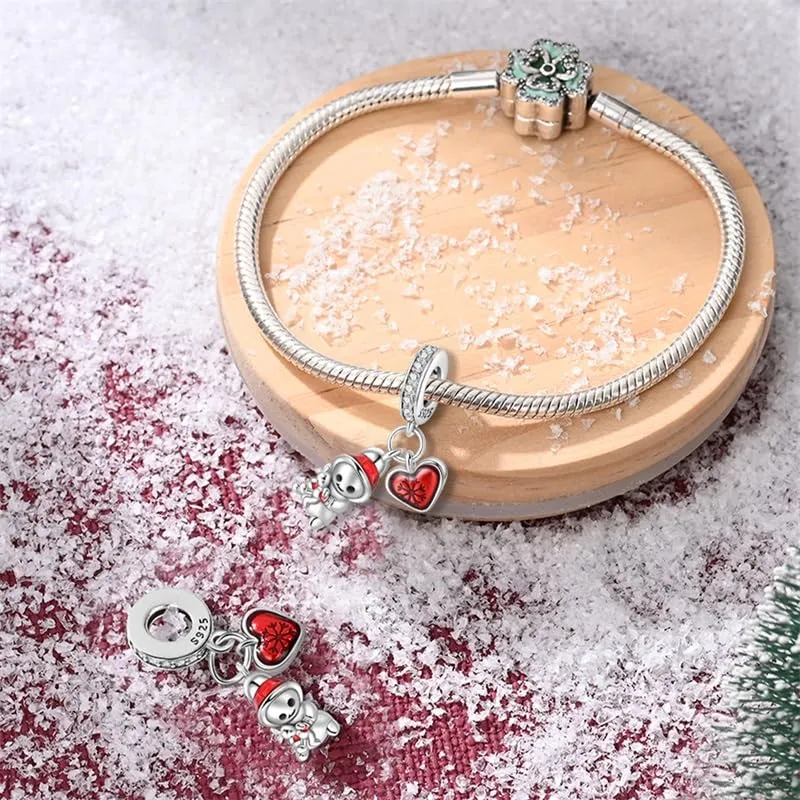 KUNSIR Bead Charm Ciondolo Argento Sterling 925 con Cubic Zirconia per Braccialetti e Collane Europei - immagine 3