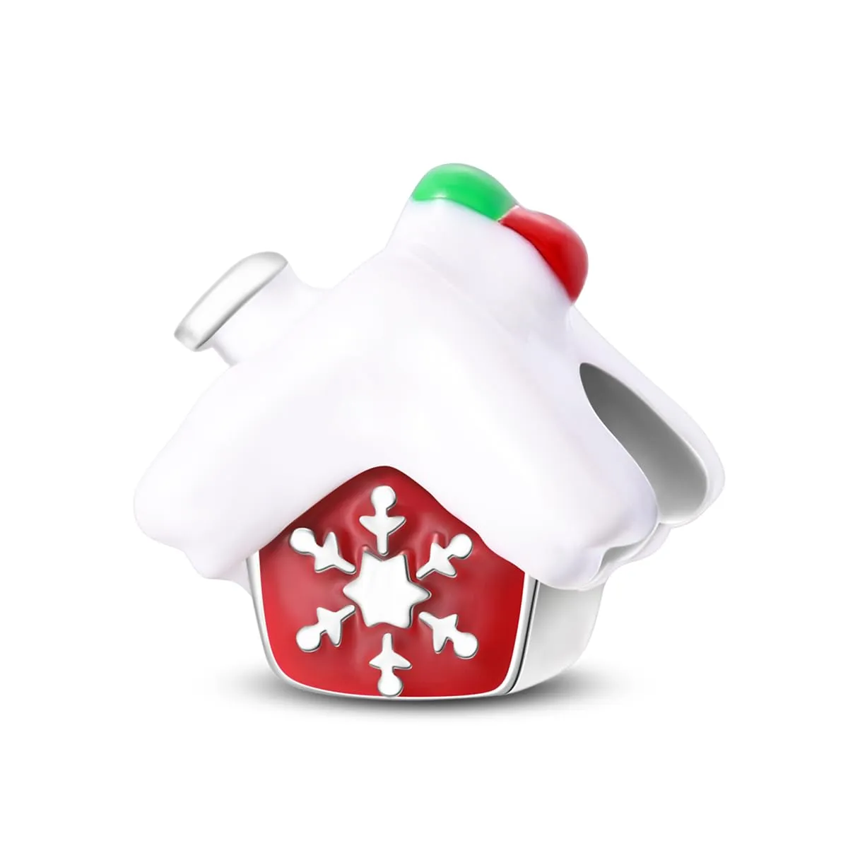 KUNSIR Bead Charm Ciondolo Argento Sterling 925 con Cubic Zirconia per Braccialetti e Collane Europei - immagine 1