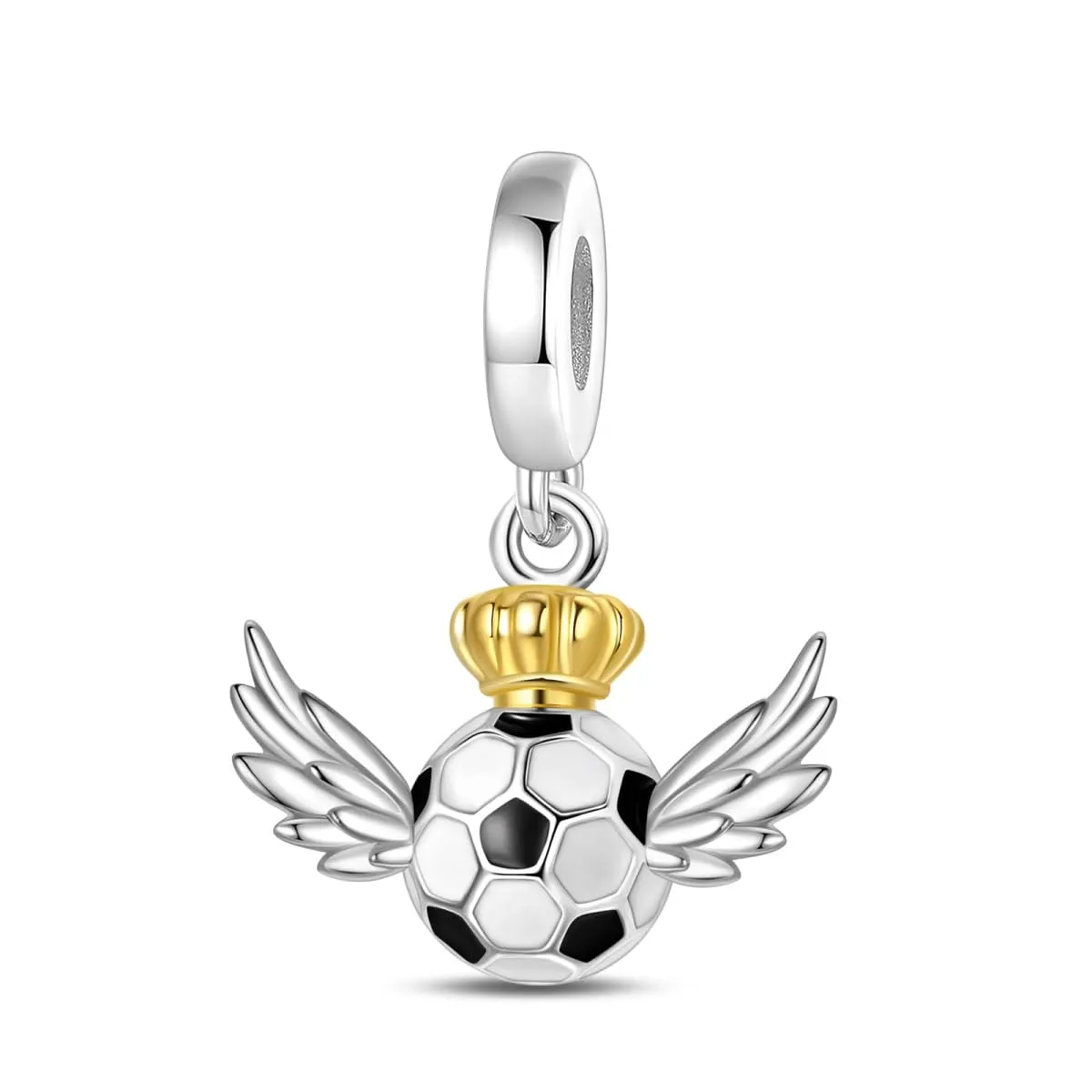 Pandach Bead Charm Ciondolo Argento Sterling 925 con Cubic Zirconia per Braccialetti e Collane Europei - immagine 1