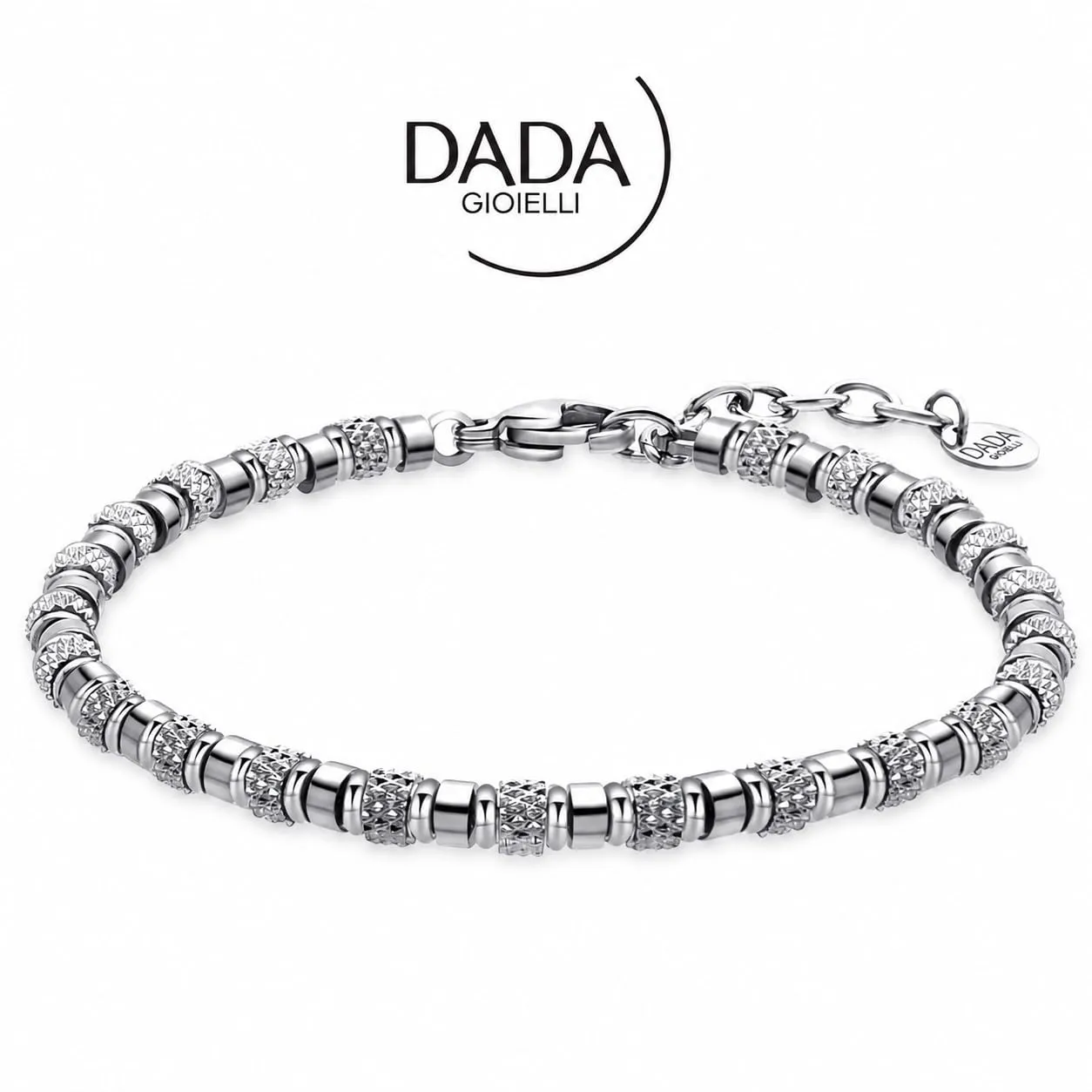 Dada Gioielli Bracciale con Pietre Naturali Argento Ematite Misura Regolabile 18,5+3 cm - immagine 6