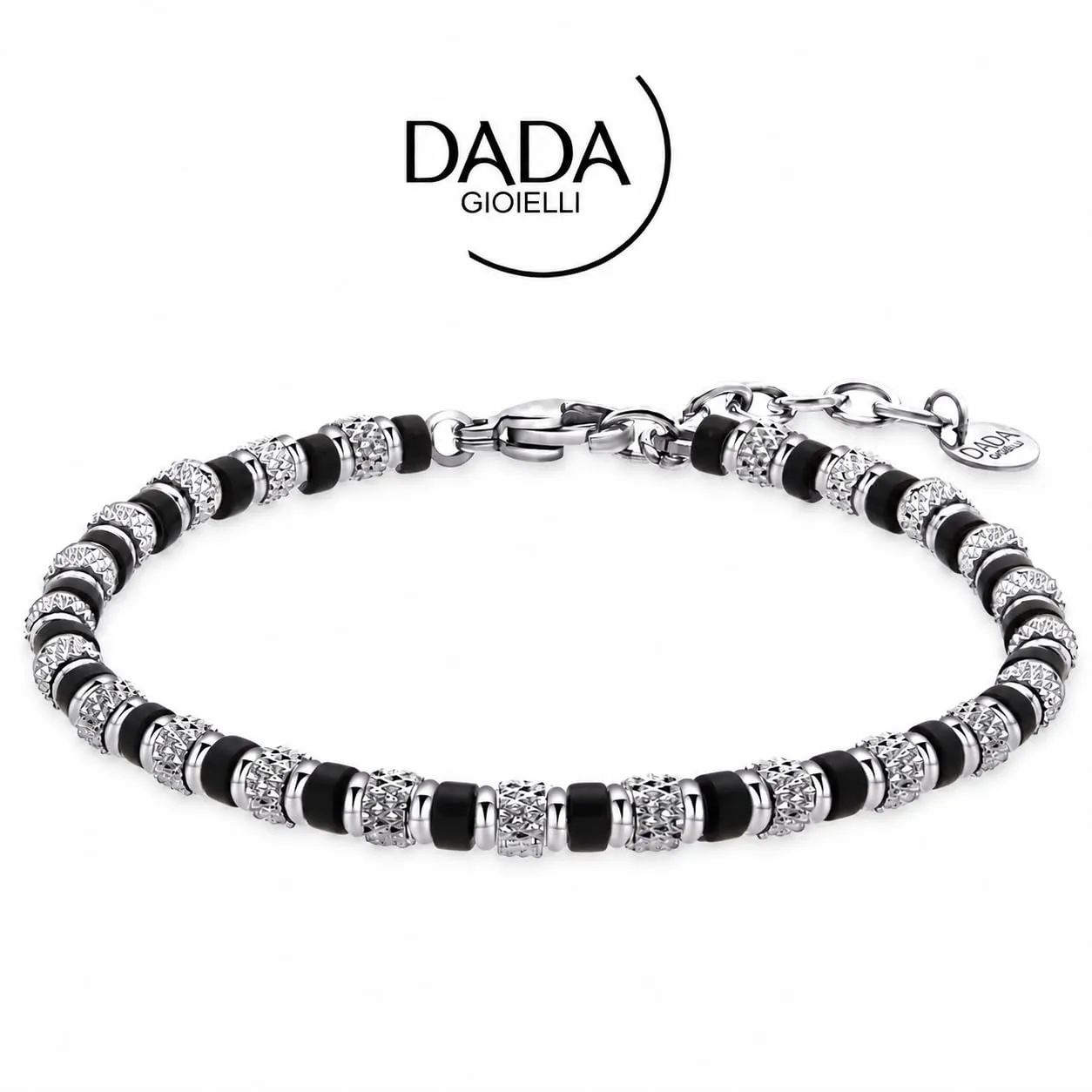 Dada Gioielli Bracciale con Pietre Naturali Nero Onice Misura Regolabile 18,5+3 cm - immagine 6