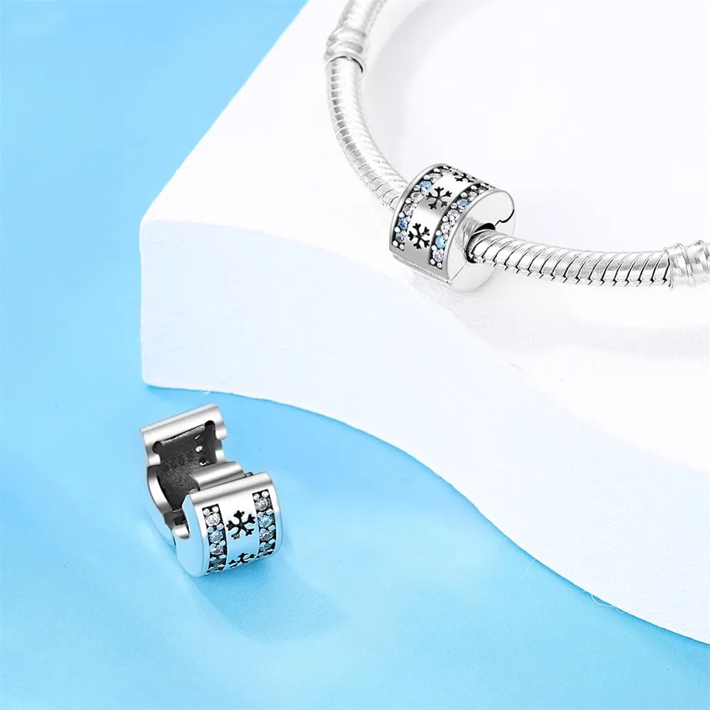 KUNSIR Bead Charm in Argento Sterling 925 con Cubic Zirconia per Braccialetti e Collane Europei - immagine 2
